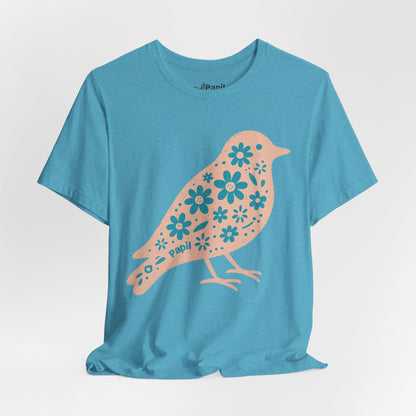 Little Bird, Big Charm — Floral Spring Bird Unisex Graphic Tee