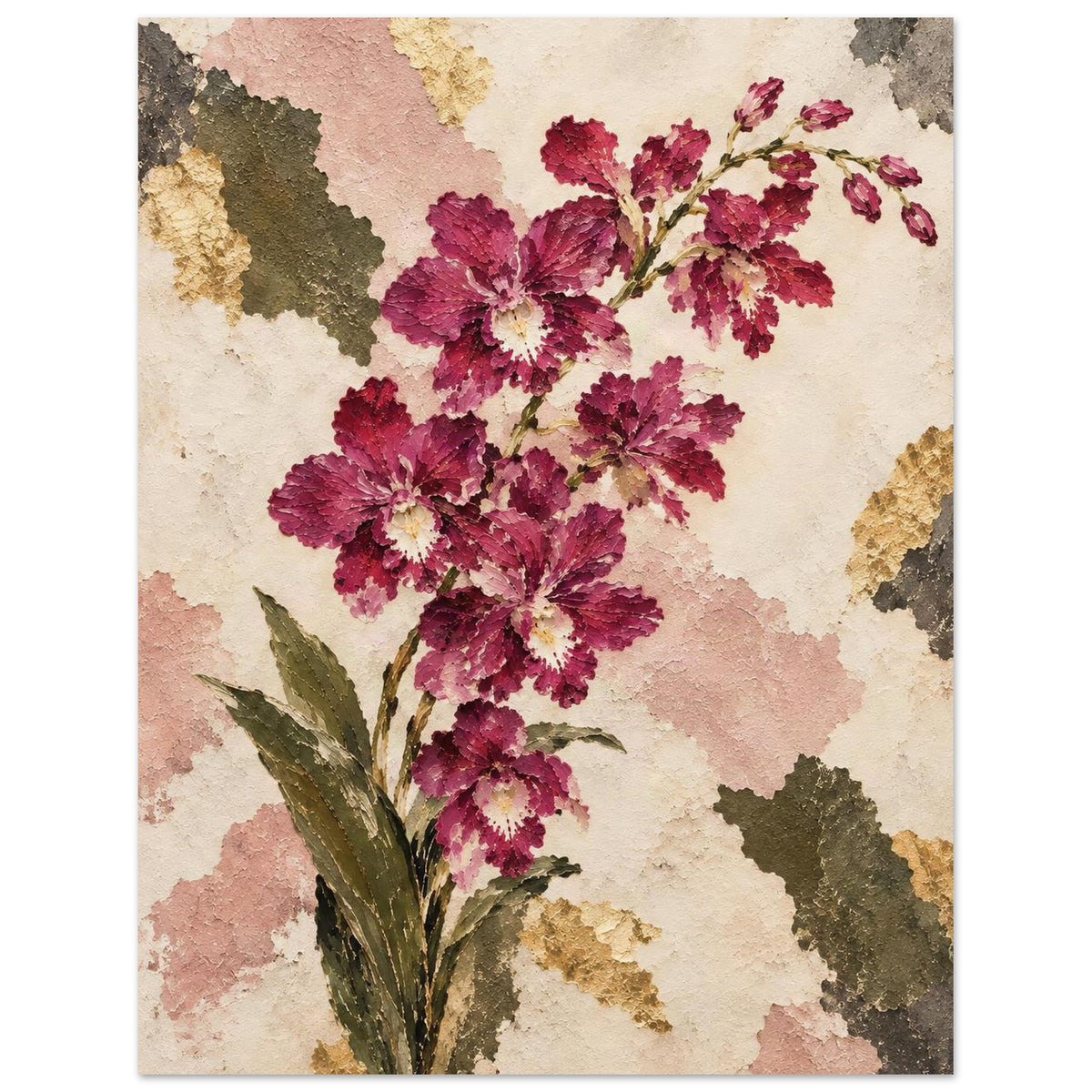 Cooktown Orchid Australian Native Flower Fine Art Poster 27x35 cm 11x14″