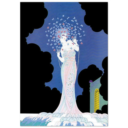 Butterfly Muse Art Deco Wall Art Poster A0 (84.1 x 118.9 cm)