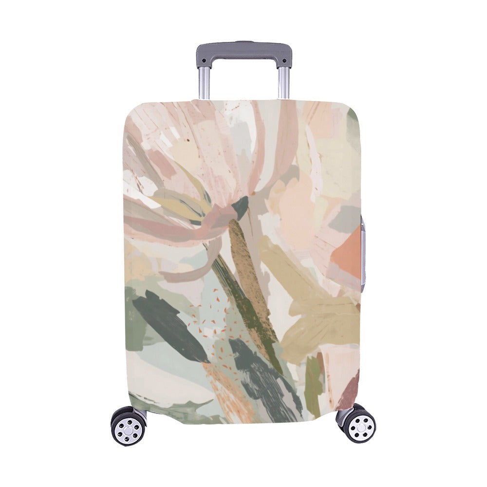 Abstract Floral Botanical Luggage Cover One Size ART00003 Luggage Cover (22"-25") (Medium)