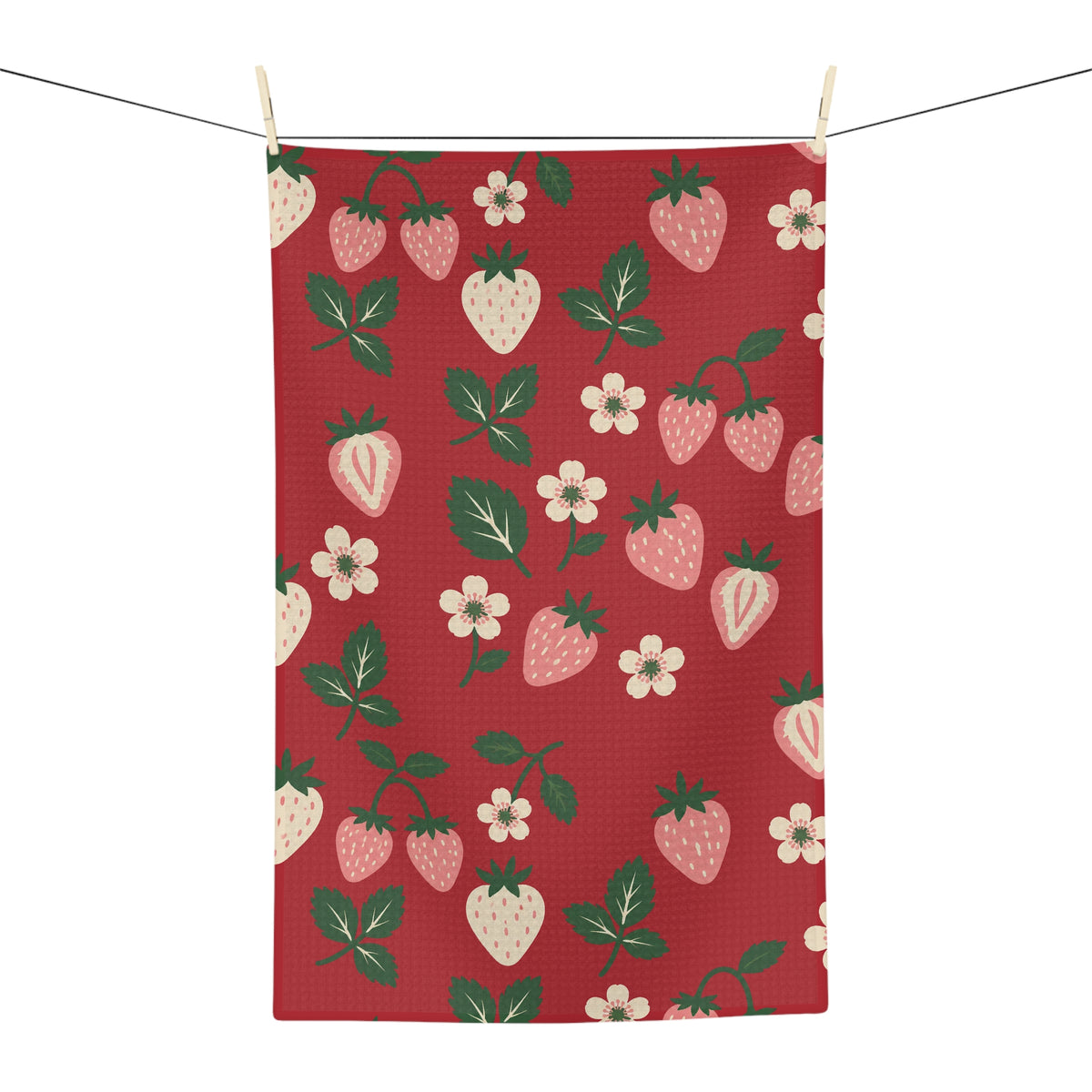 Strawberry Patch Tea Towel | Quick-Dry Microfibre Kitchen Towel