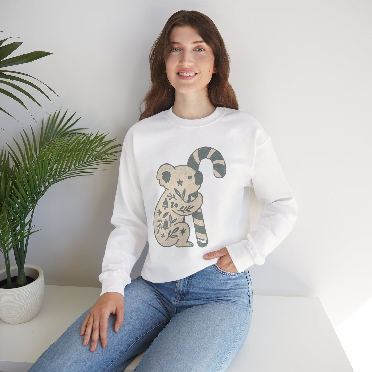 G'day Koala Christmas Sweatshirt, Cosy Botanical Unisex Jumper for the Aussie Holidays
