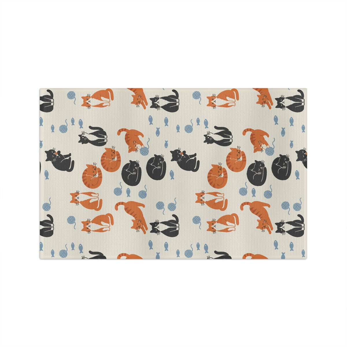 Cats & Yarn Tea Towel | Quick-Dry Microfibre Kitchen Towel