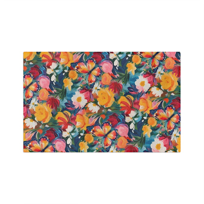 Butterfly Garden Floral Tea Towel | Quick-Dry Microfibre Kitchen Towel