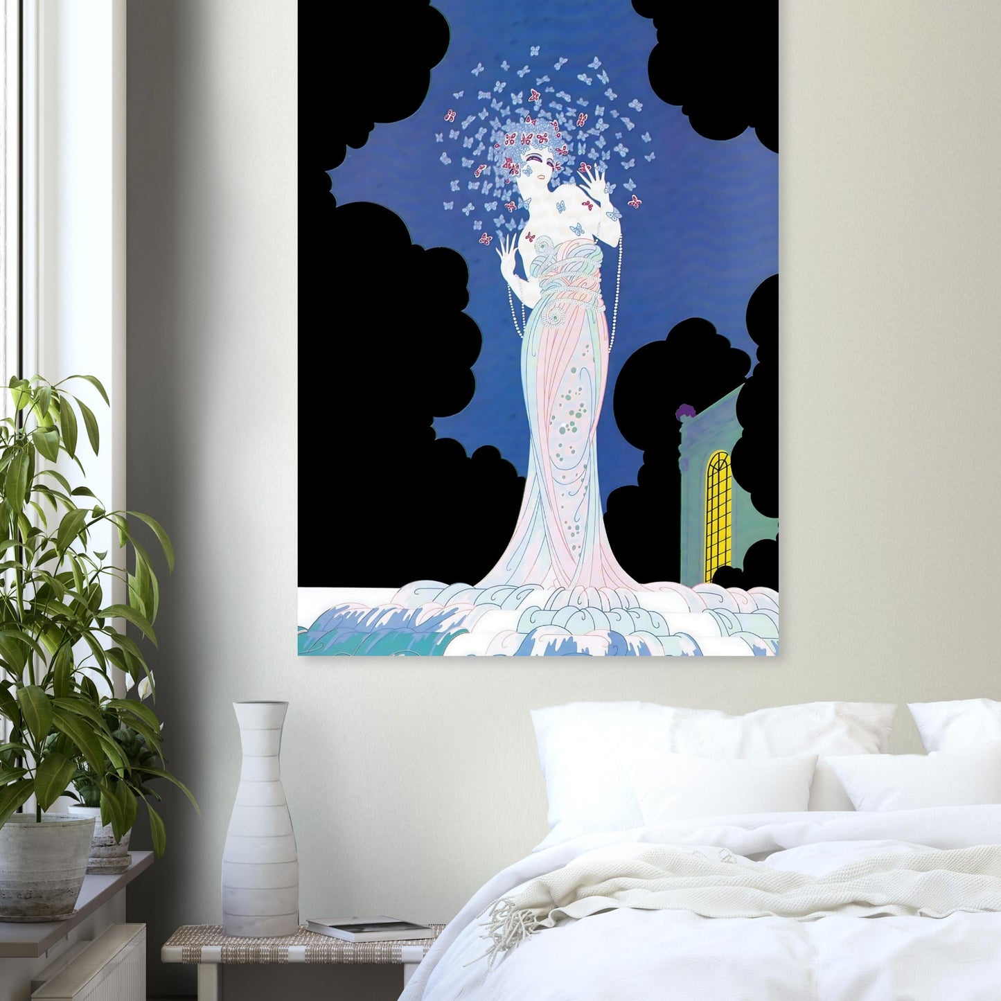 Butterfly Muse Art Deco Wall Art Poster