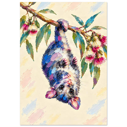 Possum Painted Australian Animal Fine Art Poster 21x29.7 cm 8x12"