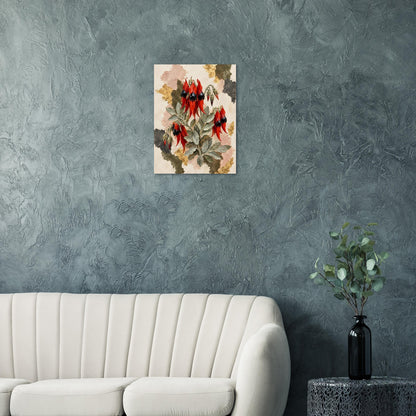 Sturt's Desert Pea Australian Native Flower Fine Art Poster