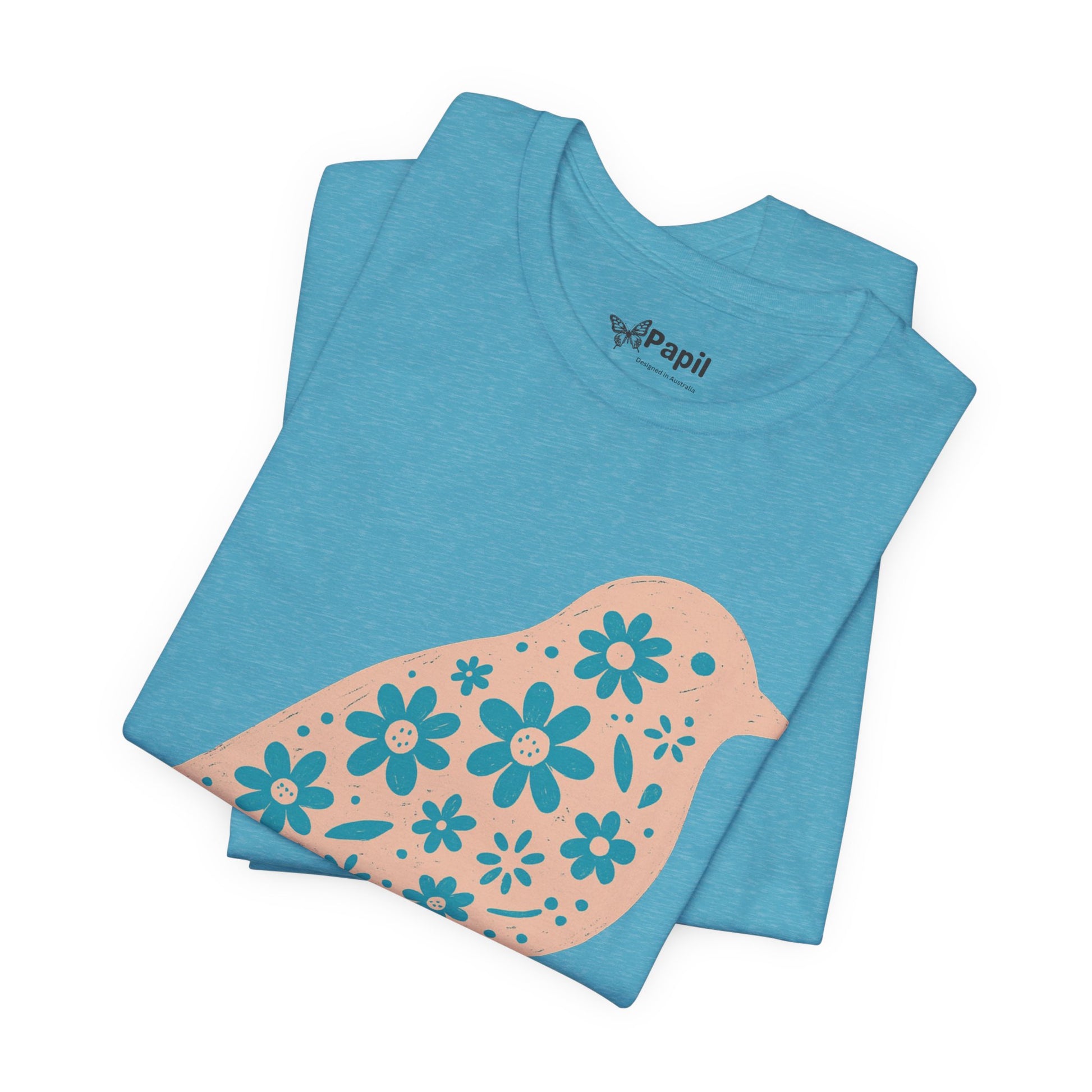 Little Bird, Big Charm — Floral Spring Bird Unisex Graphic Tee