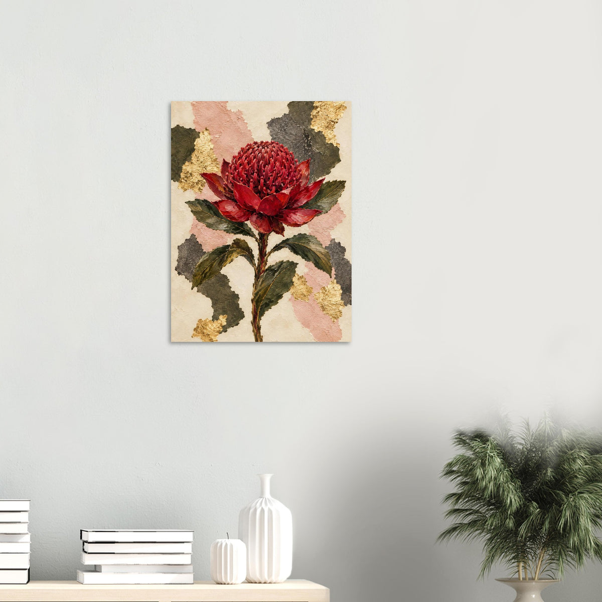 Waratah Australian Native Flower Fine Art Poster