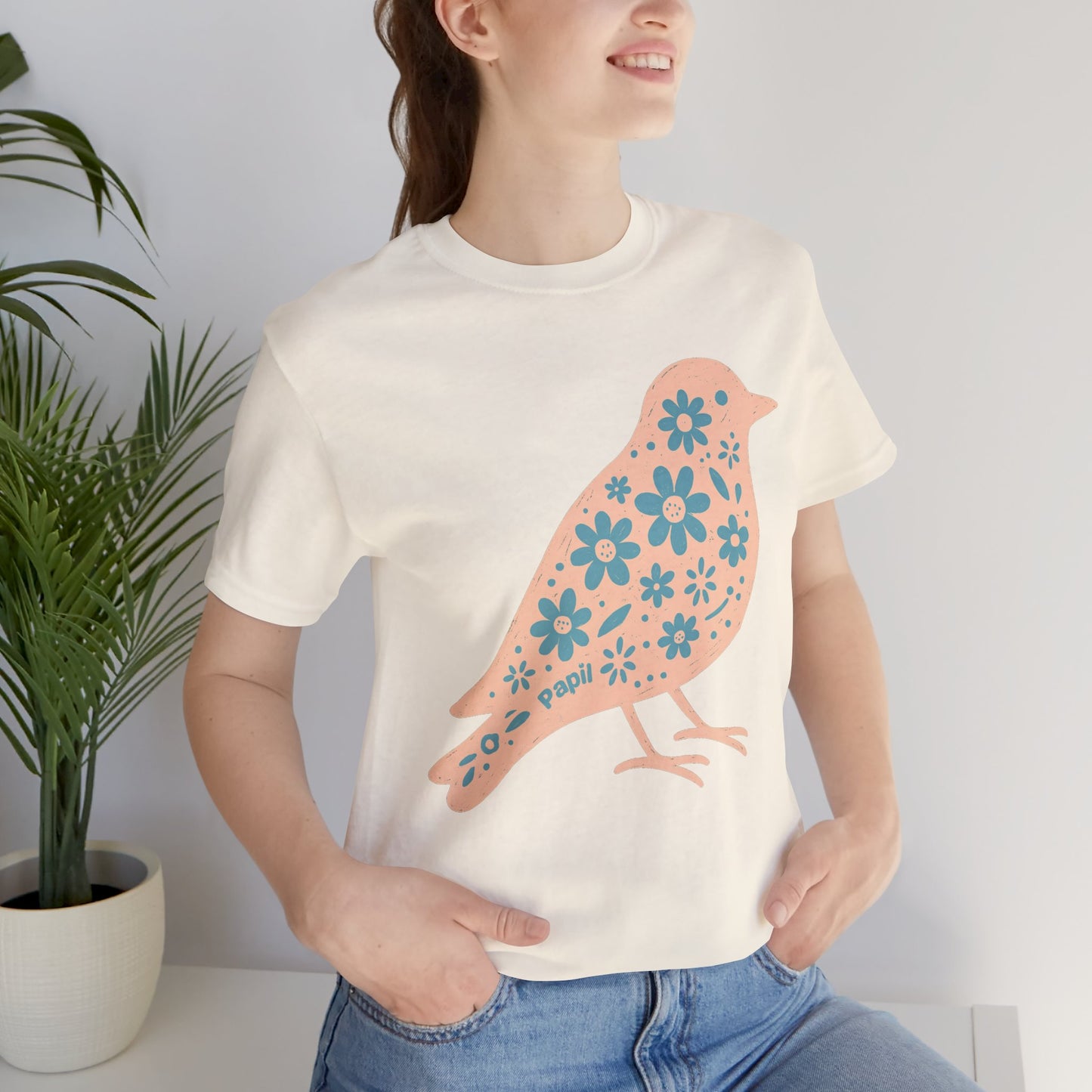 Little Bird, Big Charm — Floral Spring Bird Unisex Graphic Tee