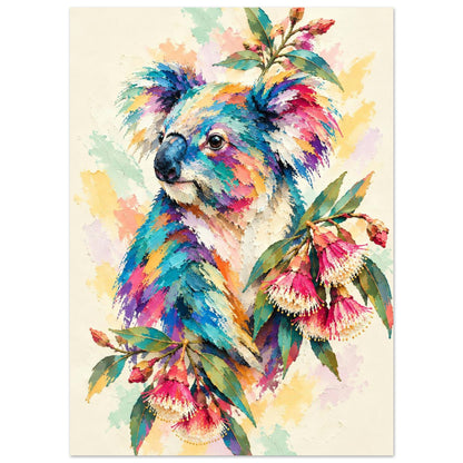 Koala Painted Australian Animal Fine Art Poster 13x18 cm 5x7″