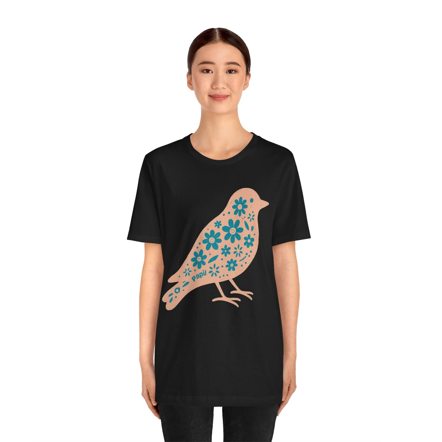 Little Bird, Big Charm — Floral Spring Bird Unisex Graphic Tee