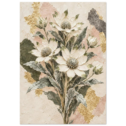 Flannel Flower Australian Native Flower Fine Art Poster A2 (42 x 59.4 cm)