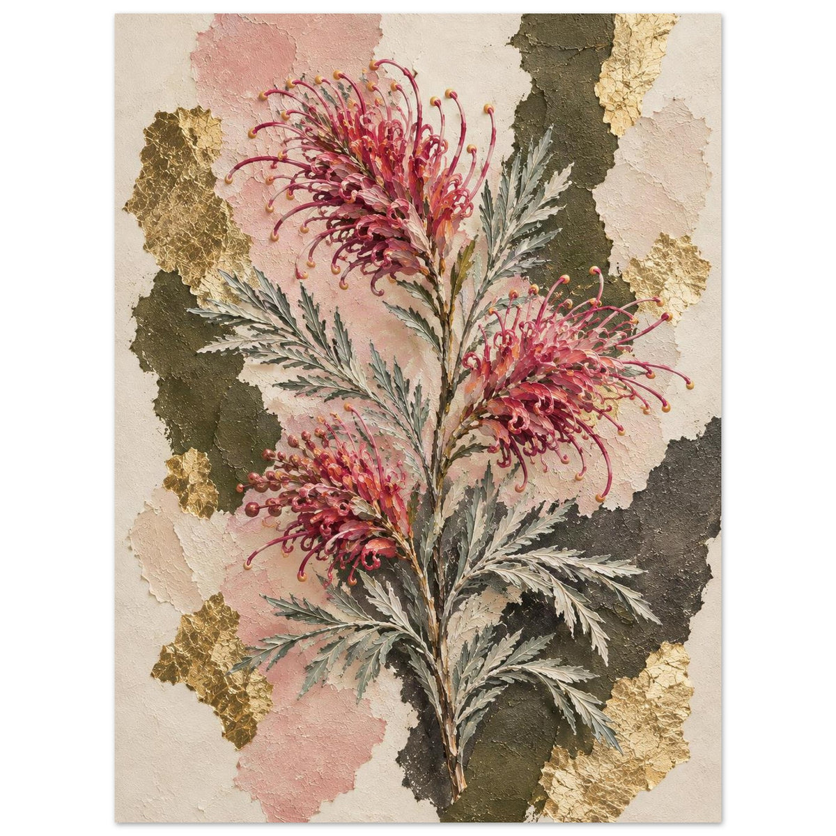 Grevillea Australian Native Flower Fine Art Poster 60x80 cm 24x32″