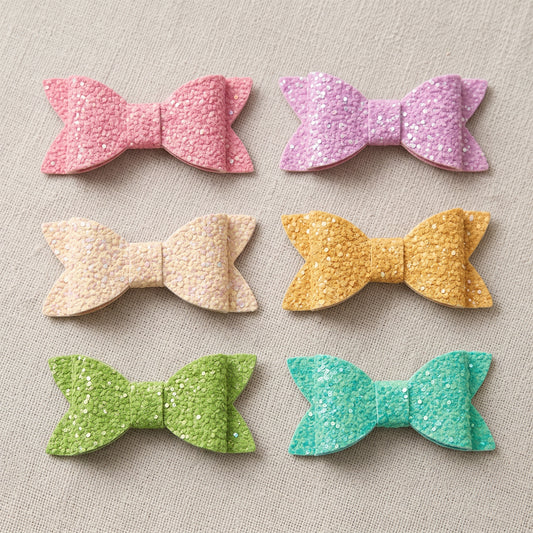 Glitter Hair Clips (2 Pack), Handmade Sparkly Alligator Clip Set