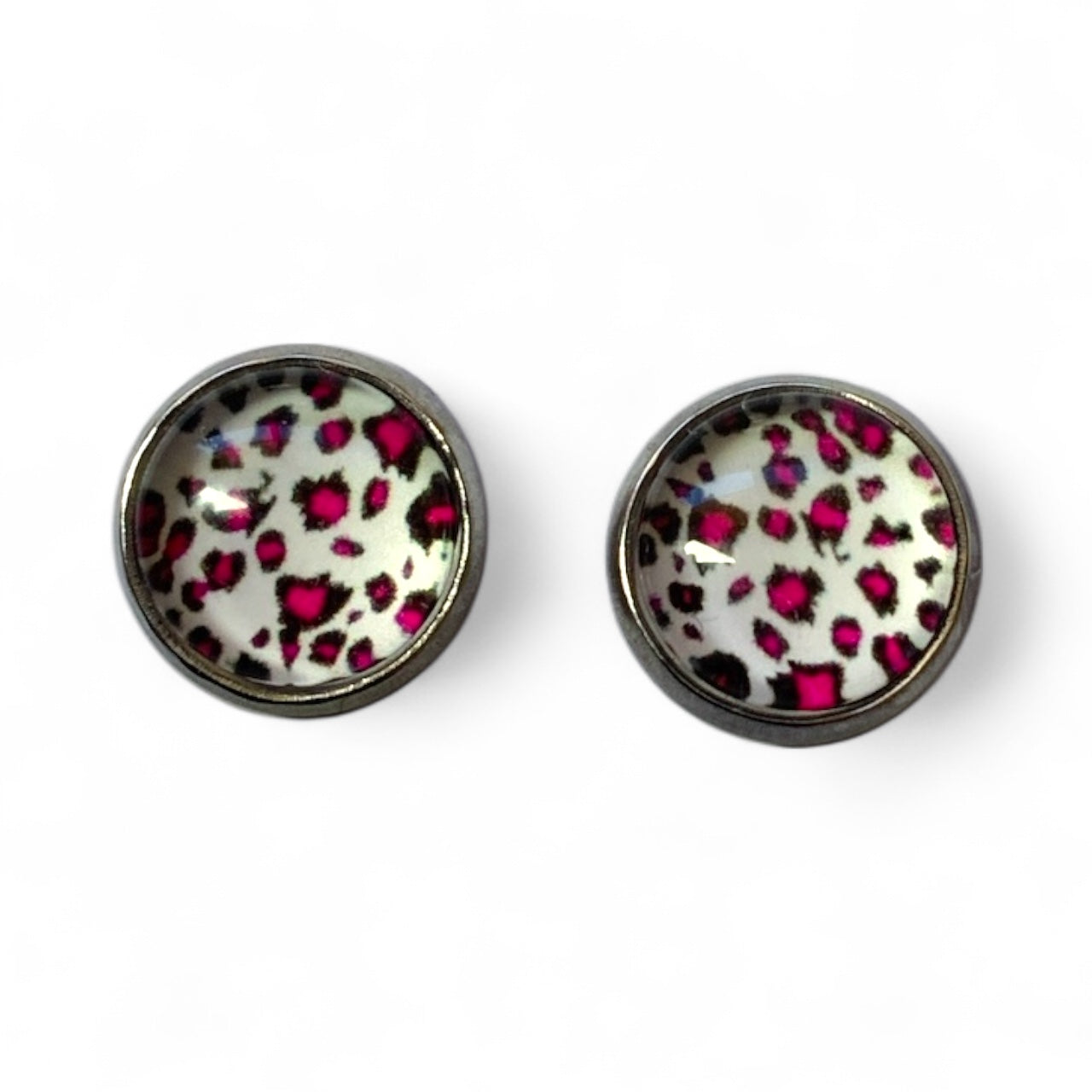 Wild Animal Print Stud Earrings, Handmade Everyday Statement Studs