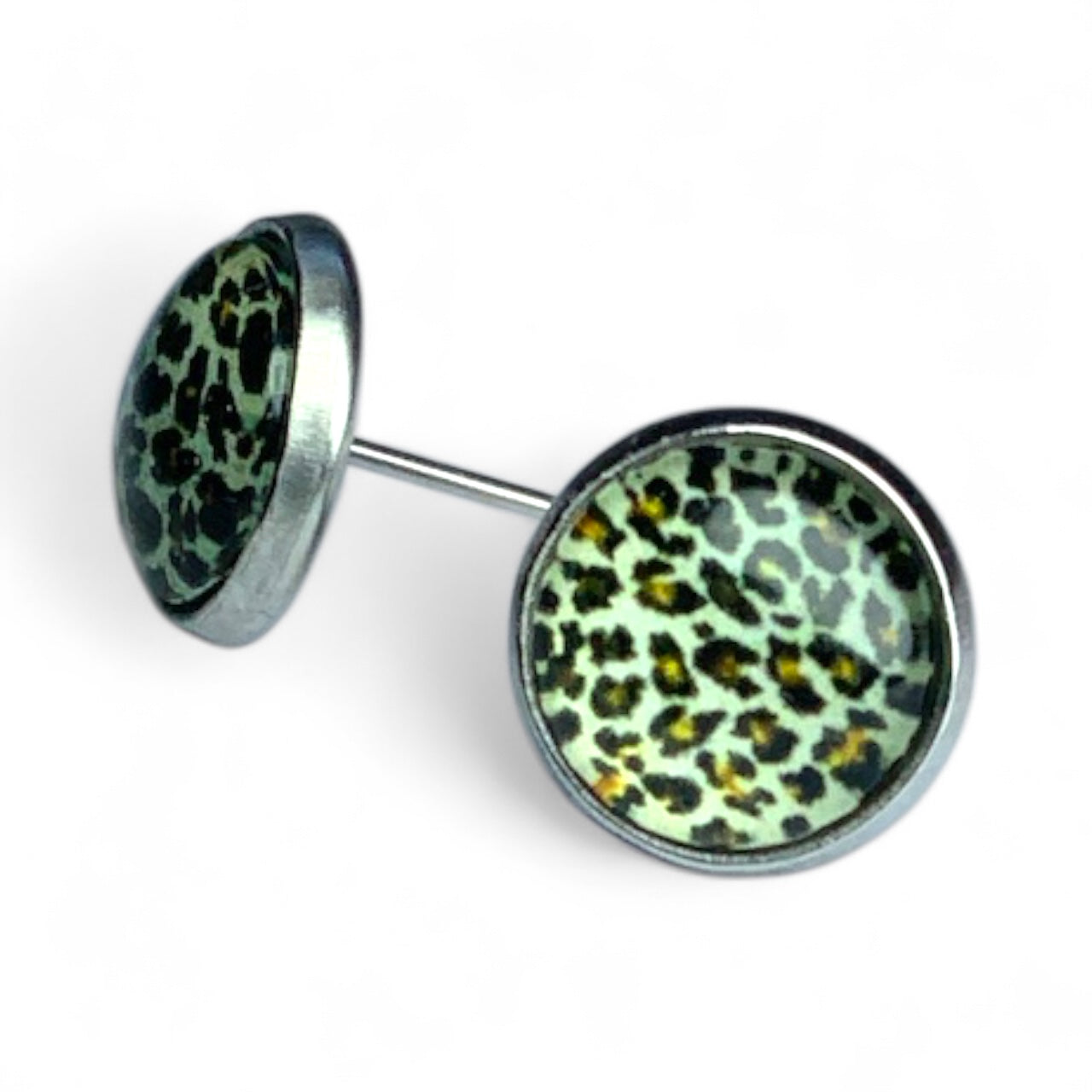 Wild Animal Print Stud Earrings, Handmade Everyday Statement Studs Cheater