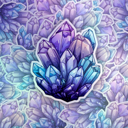 Crystal Cluster Rainbow | Magical | Holographic Foil | Kiss-Cut Sticker