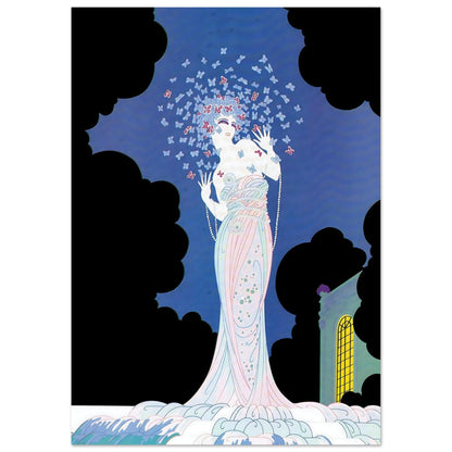 Butterfly Muse Art Deco Wall Art Poster 21x29.7 cm 8x12"
