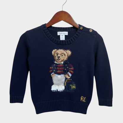 Ralph Lauren Polo Sweater | Bear Knit | 18 Months | Pre-Owned