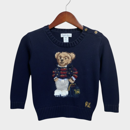 Ralph Lauren Polo Sweater | Bear Knit | 18 Months | Pre-Owned