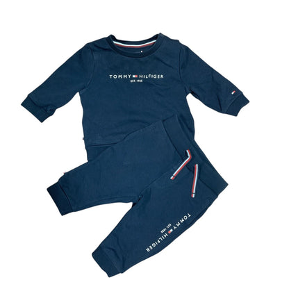 Tommy Hilfiger Baby Tracksuit 2pc | Navy | Size 0-3M | Pre-Owned