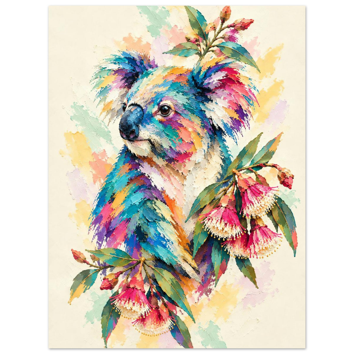 Koala Painted Australian Animal Fine Art Poster 45x60 cm 18x24″