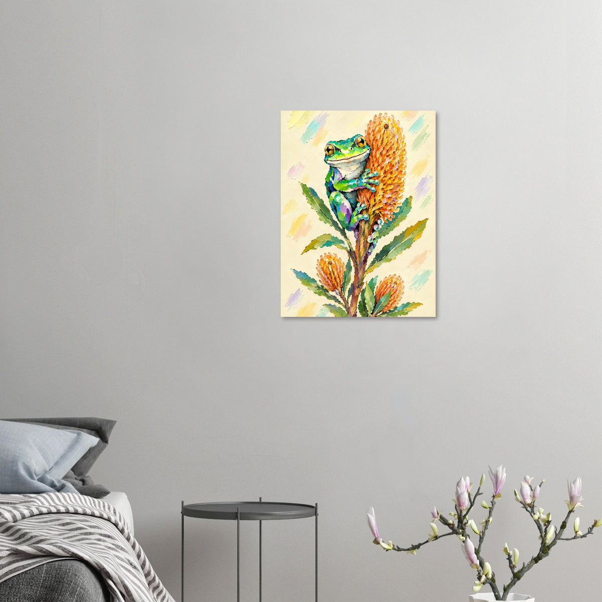 Green Tree Frog Painted Australian Animal Fine Art Poster