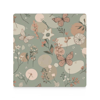 Botanical Flutter Delicate Butterfly Coasters — US-Made, Set of 4