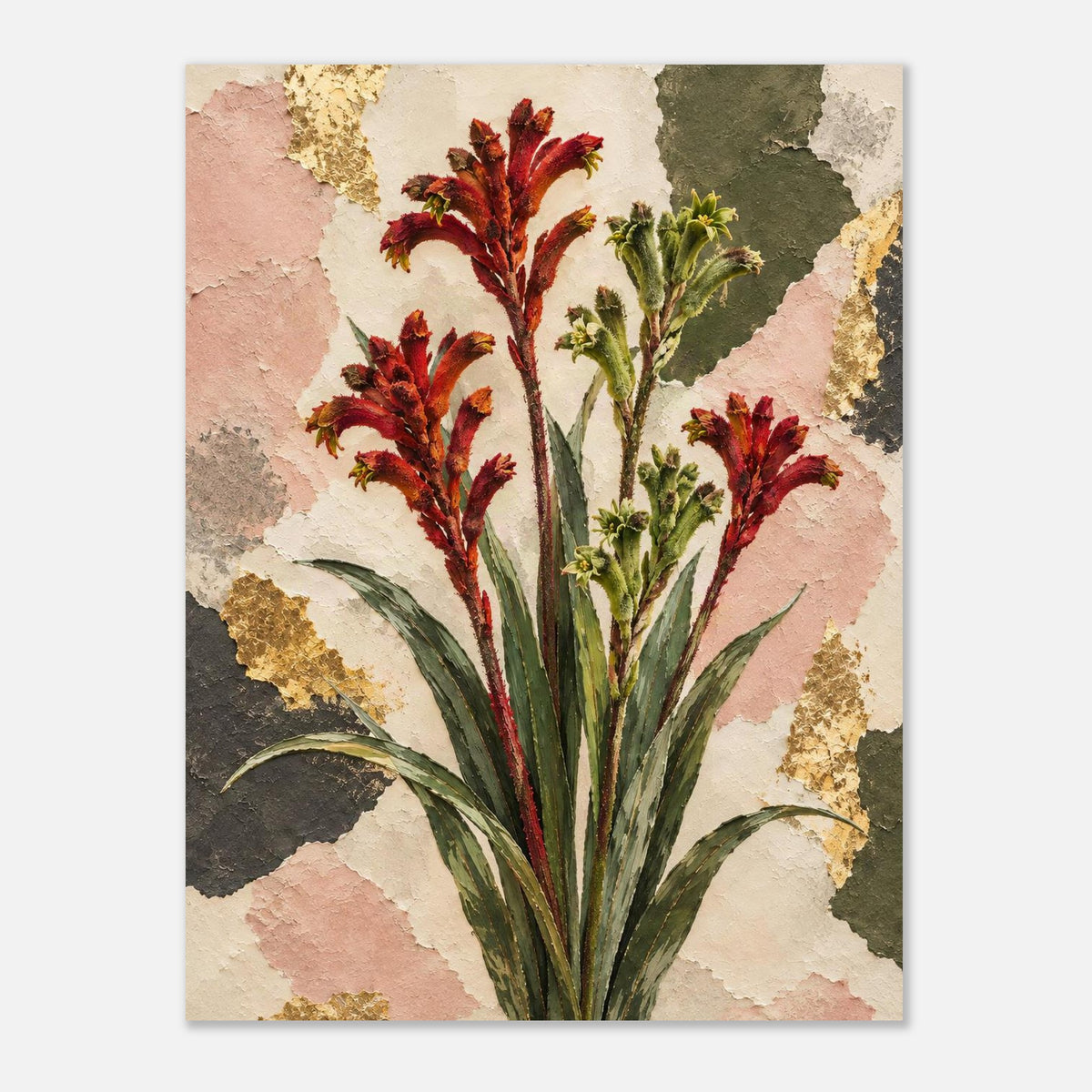 Kangaroo Paw Australian Native Flower Fine Art Poster