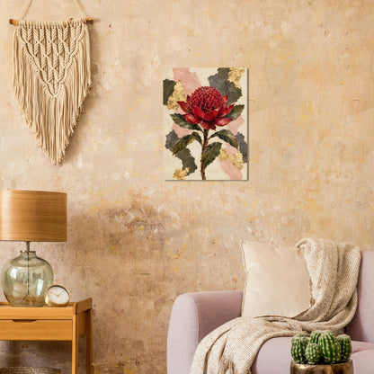 Waratah Australian Native Flower Fine Art Poster
