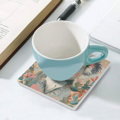 Koala in Bloom Dreamy Pastel Coasters — US-Made, Set of 4