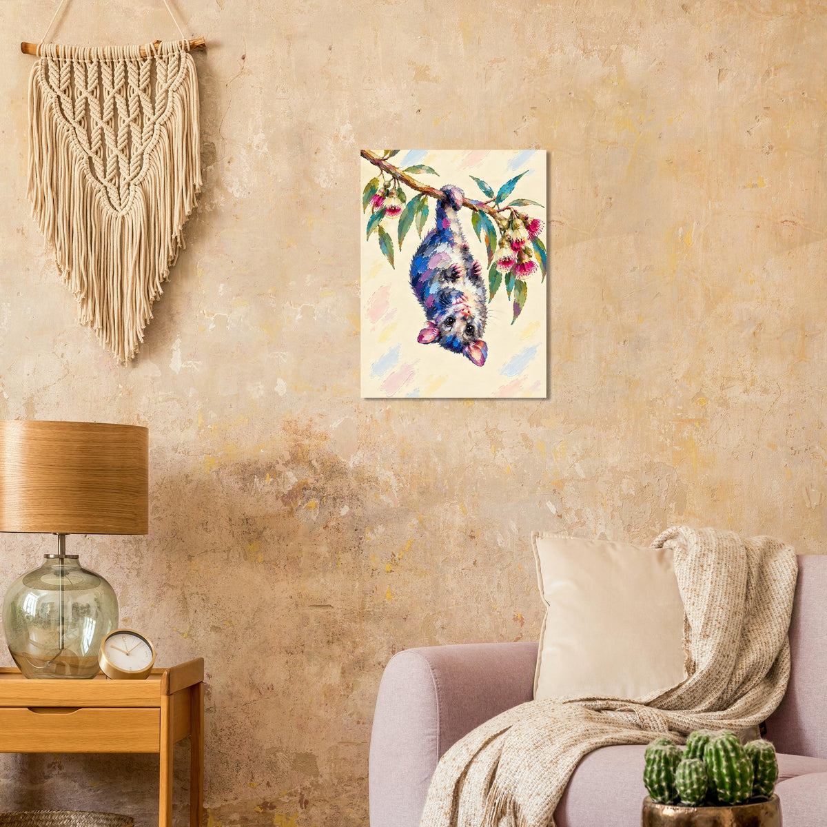 Possum Painted Australian Animal Fine Art Poster