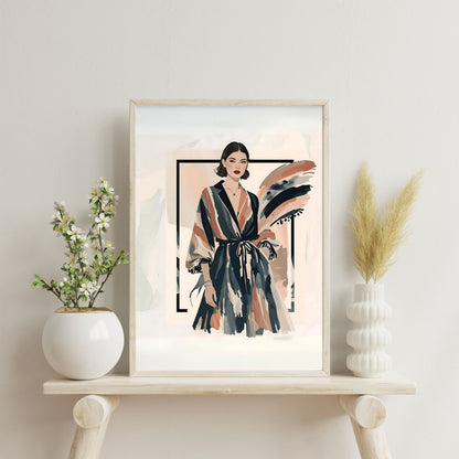 Modern Muse Digital Wall Art, Bold Fashion Illustration Print