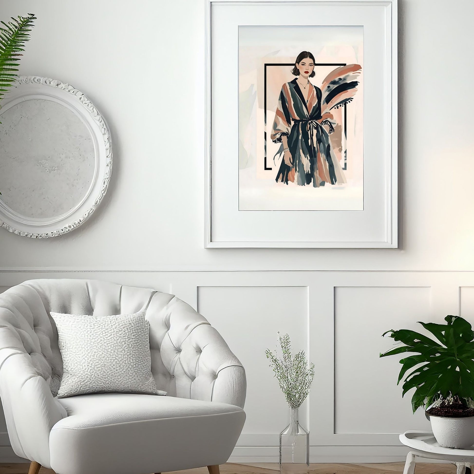 Modern Muse Digital Wall Art, Bold Fashion Illustration Print