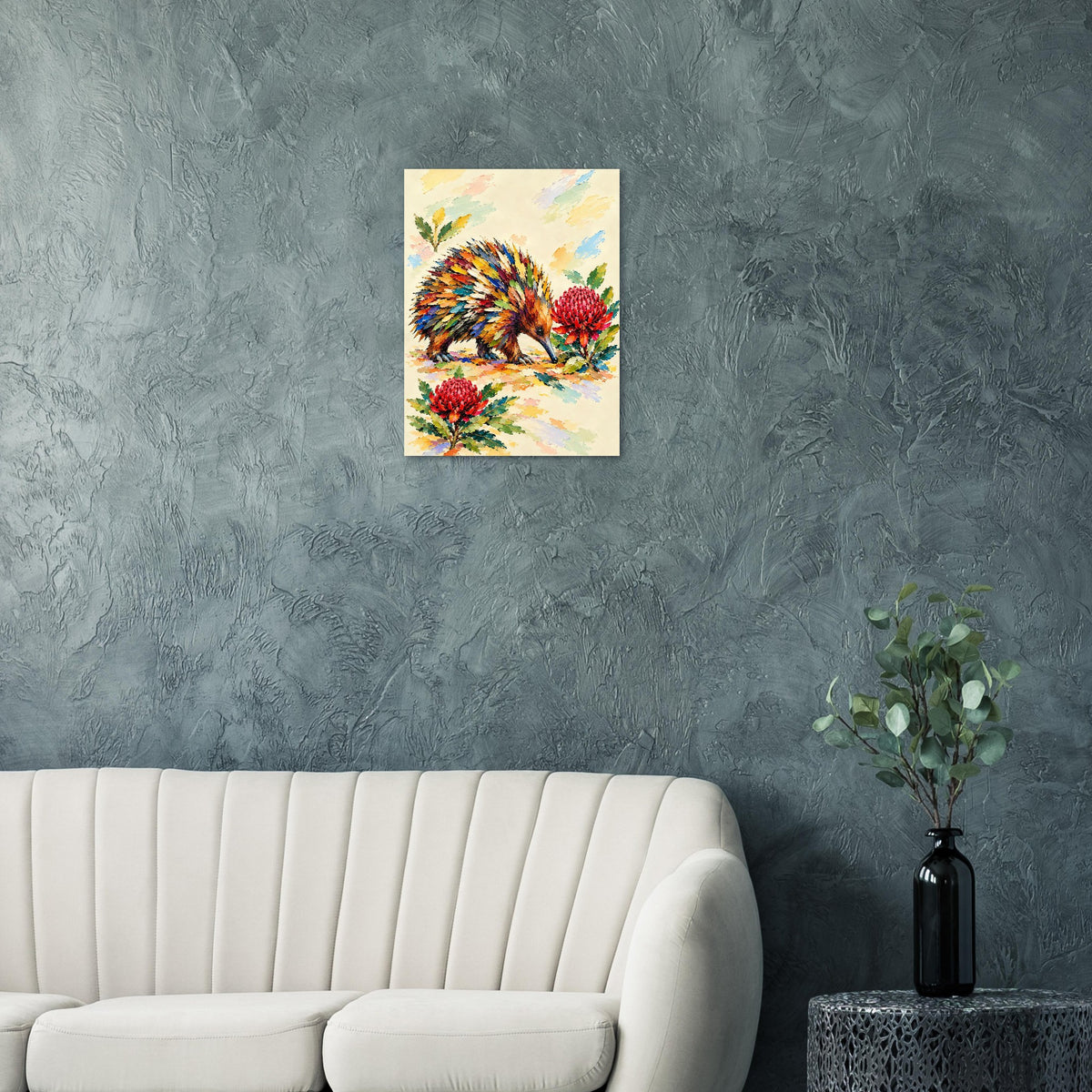 Echidna Painted Australian Animal Fine Art Poster