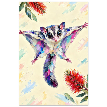 Sugar Glider Painted Australian Animal Fine Art Poster 30x45 cm 12x18″